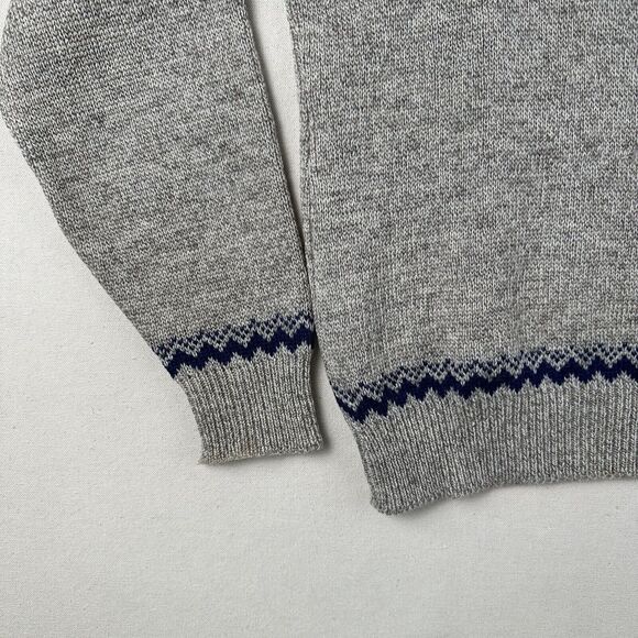 Vintage LL Bean Sweater Women’s Medium Fair Isle Collared 1/4 Zip - Picture 6 of 16